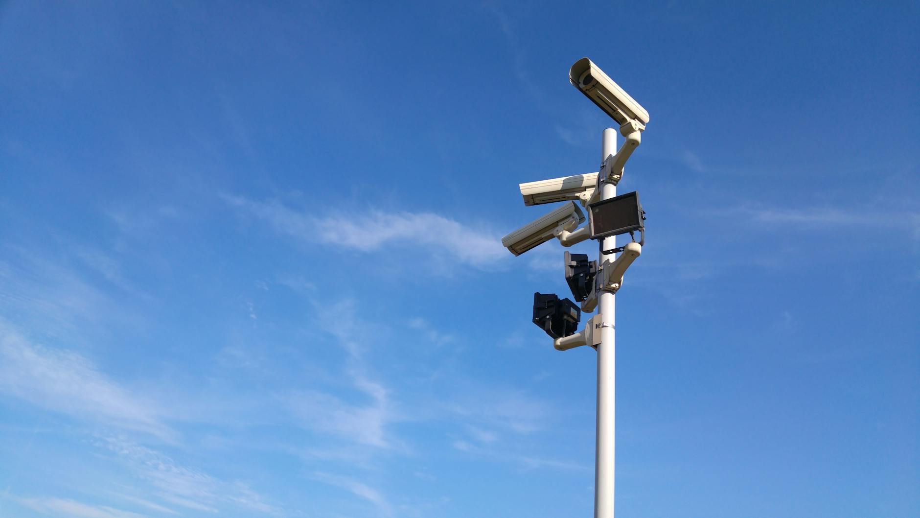 black and white cctv cameras