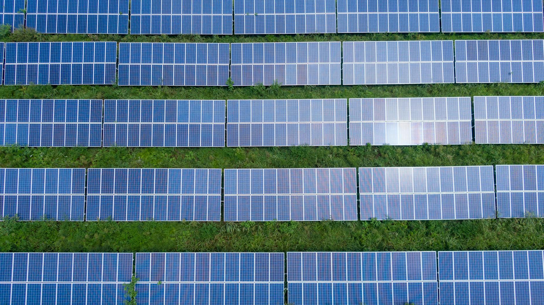 top view photo of solar panels